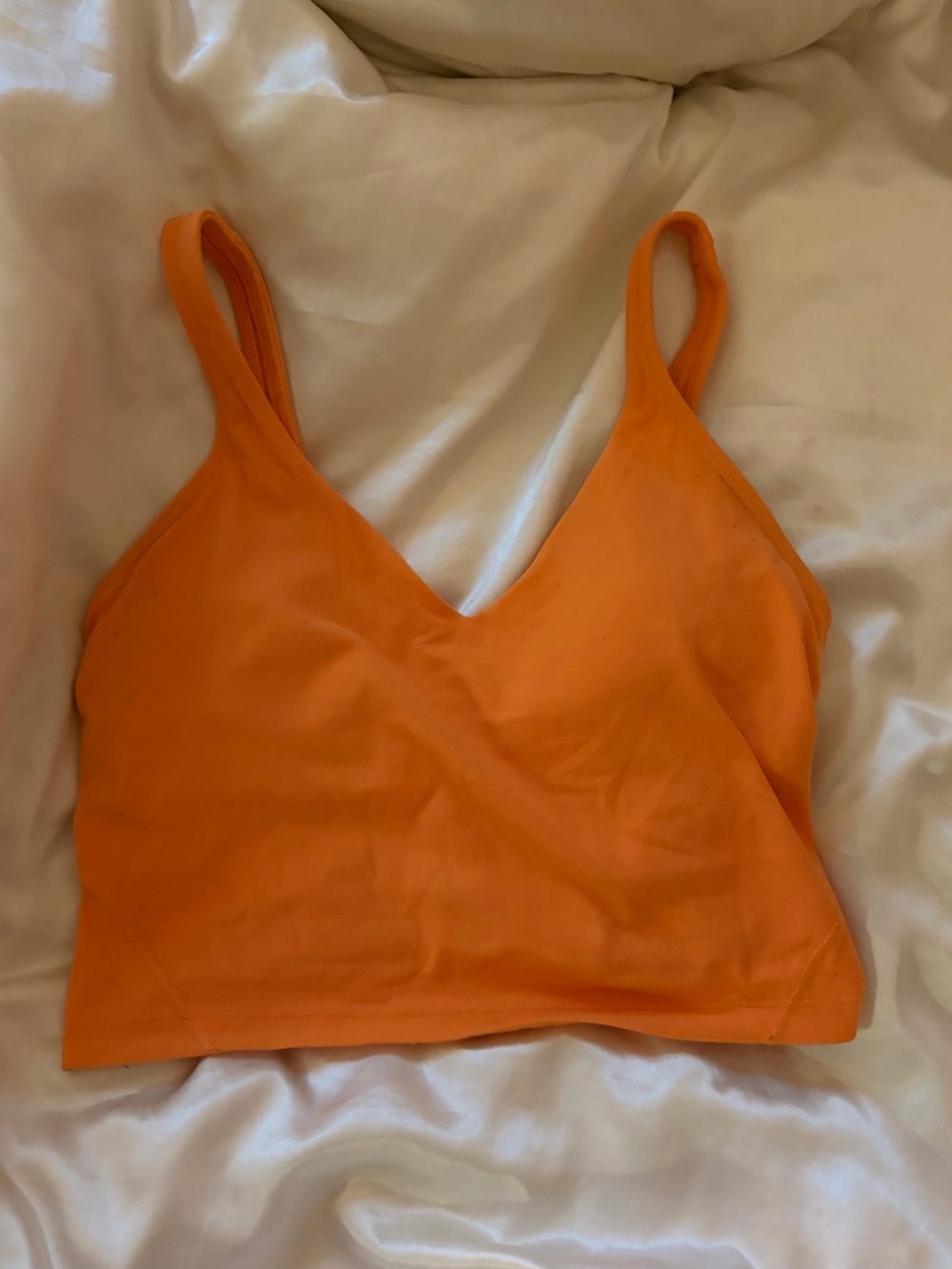 lululemon athletica Orange V-Neck Light Support Bralette